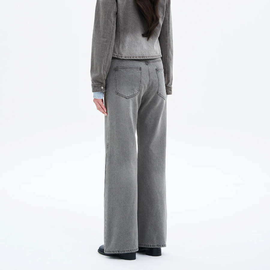 8 seconds Double Seam Bootcut Denim - Light Grey