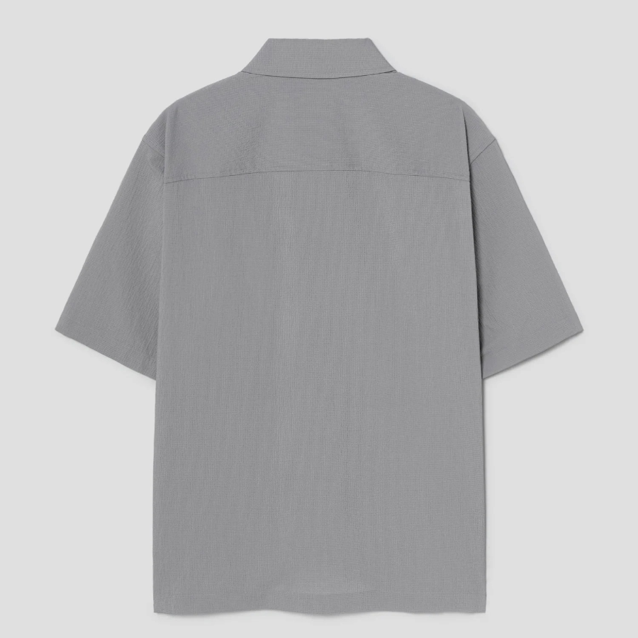 Theory Men Kelso Short Sleeve Overshirt - Dark Vapor