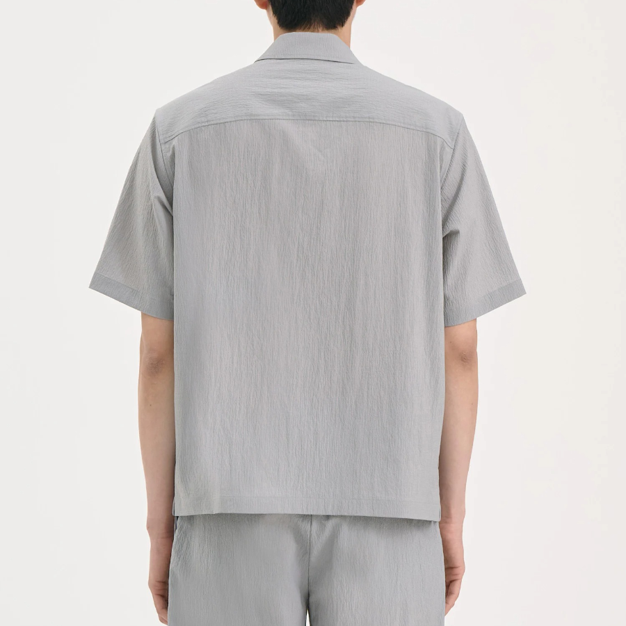 Theory Men Kelso Short Sleeve Overshirt - Dark Vapor