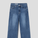 8 seconds Back Pocket Embroidery Straight Denim - Blue