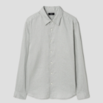 Theory Men Relaxed Linen Irving Shirt — Light Greenstone