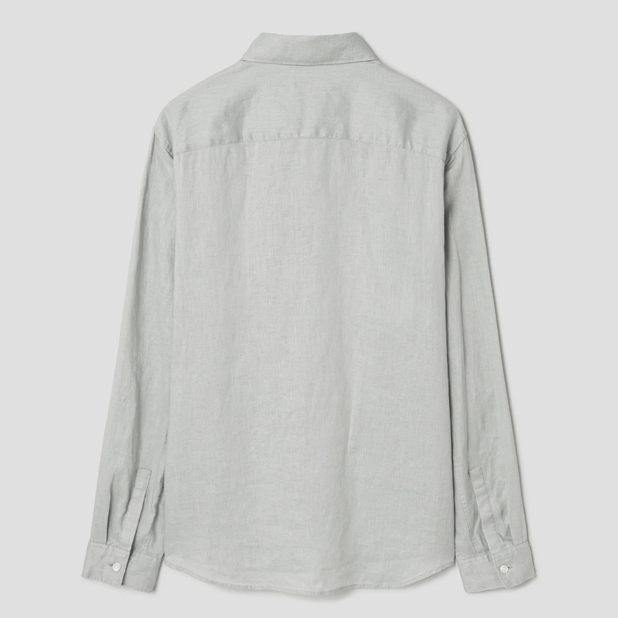 Theory Men Relaxed Linen Irving Shirt — Light Greenstone