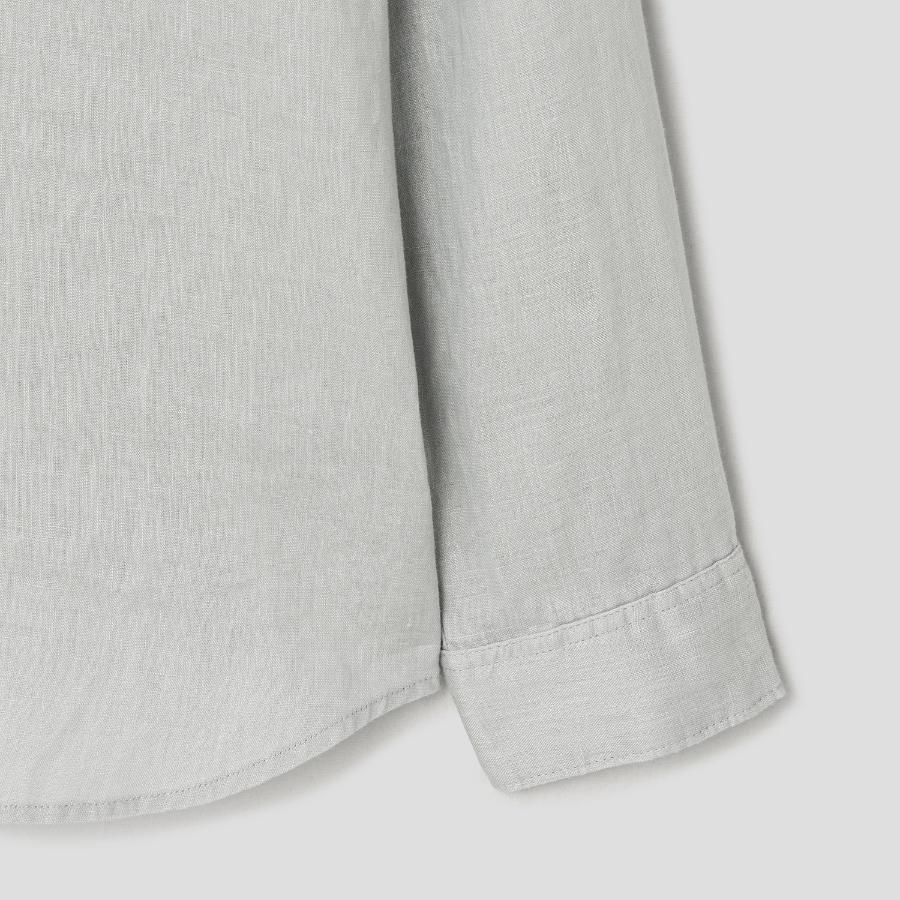 Theory Men Relaxed Linen Irving Shirt — Light Greenstone