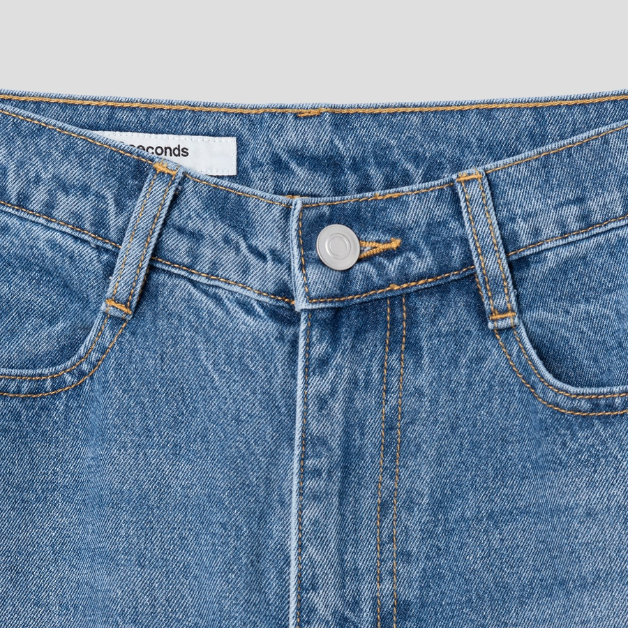 8 seconds Straight Denim Pants - Blue