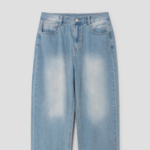 8 seconds Teen Washing Semi Wide Denim Pants - Sky Blue