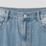 8 seconds Teen Washing Semi Wide Denim Pants - Sky Blue