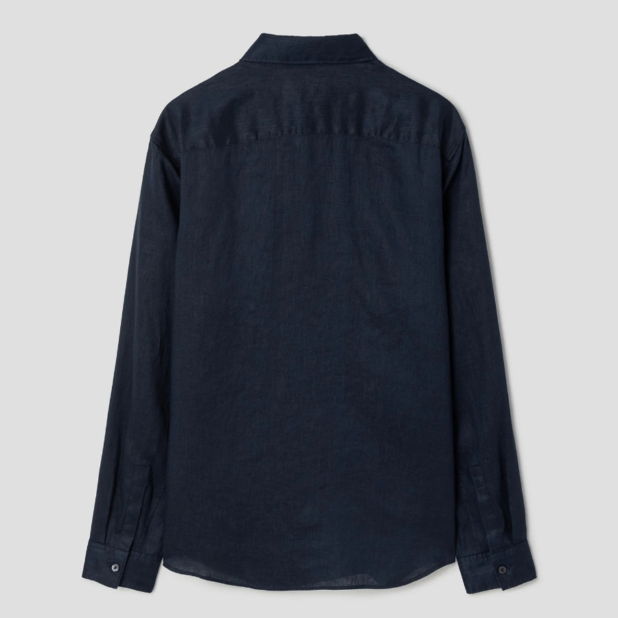 Theory Men Relaxed Linen Irving Shirt - Baltic