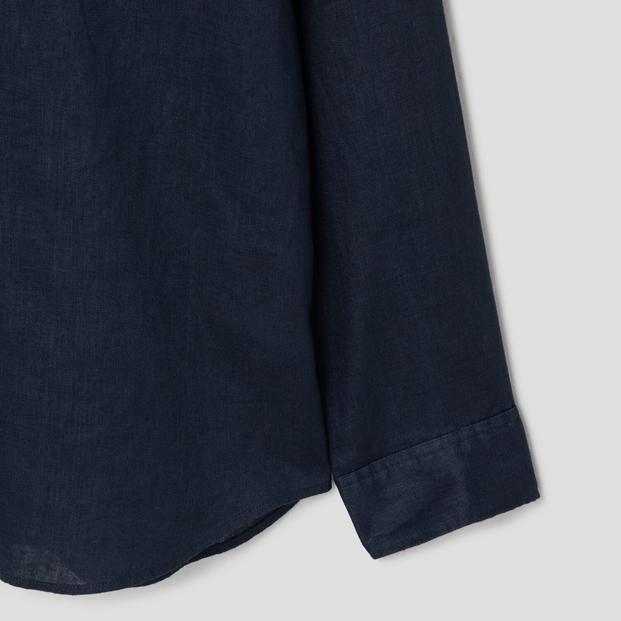 Theory Men Relaxed Linen Irving Shirt - Baltic