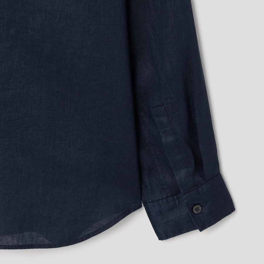 Theory Men Relaxed Linen Irving Shirt - Baltic