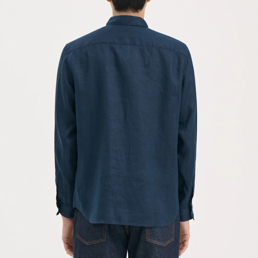 Theory Men Relaxed Linen Irving Shirt - Baltic