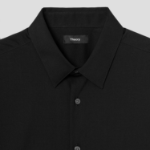 Theory Men Structure Knit Irving Short Sleeve Shirt - Black