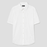 Theory Men Structure Knit Irving Short Sleeve Shirt - White