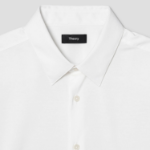 Theory Men Structure Knit Irving Short Sleeve Shirt - White