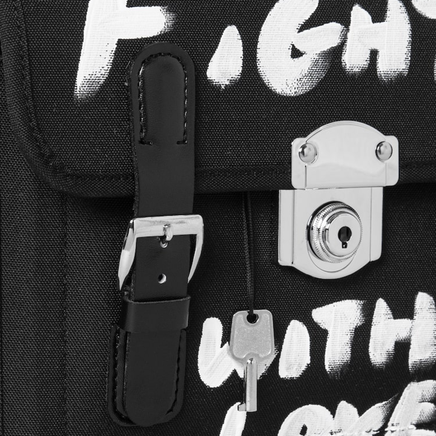 COMME des GARÇONS GIRL Fight With Love Graphic Canvas Bag