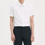 Theory Men Structure Knit Irving Short Sleeve Shirt - White