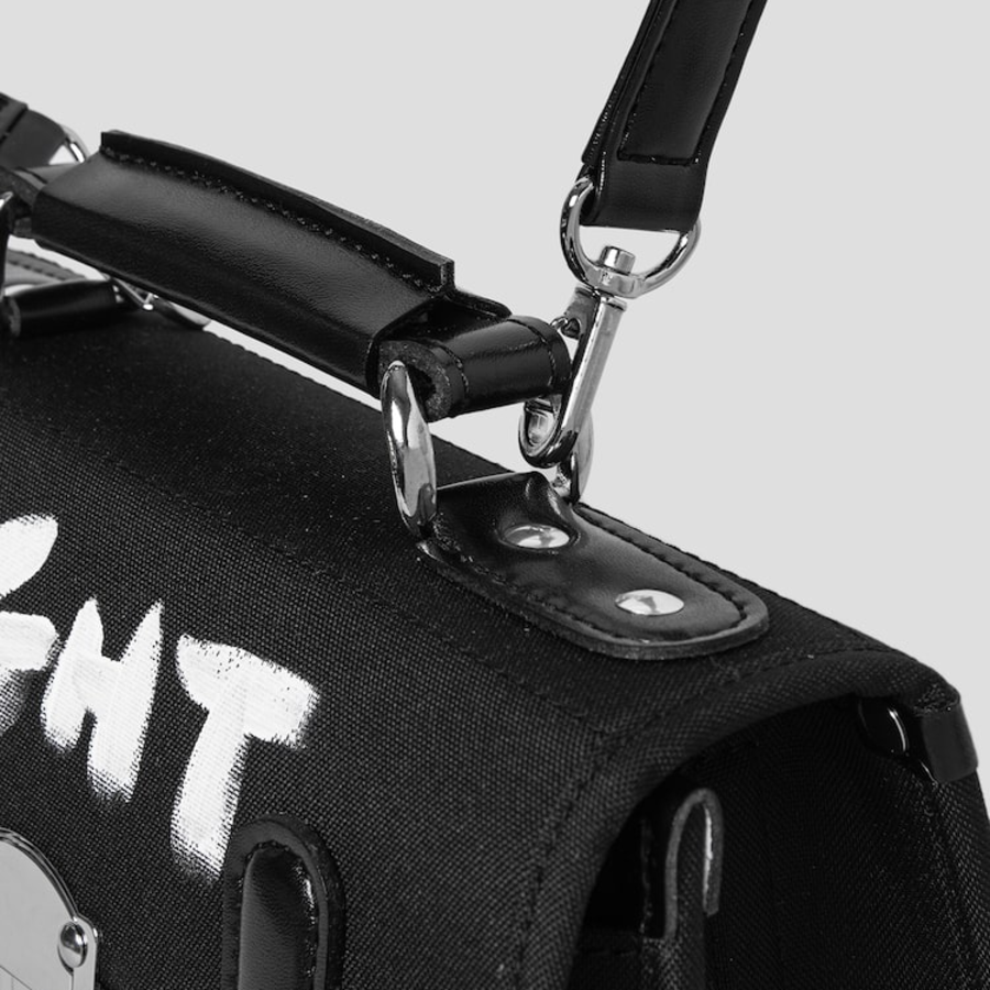 COMME des GARÇONS GIRL Fight With Love Graphic Canvas Bag