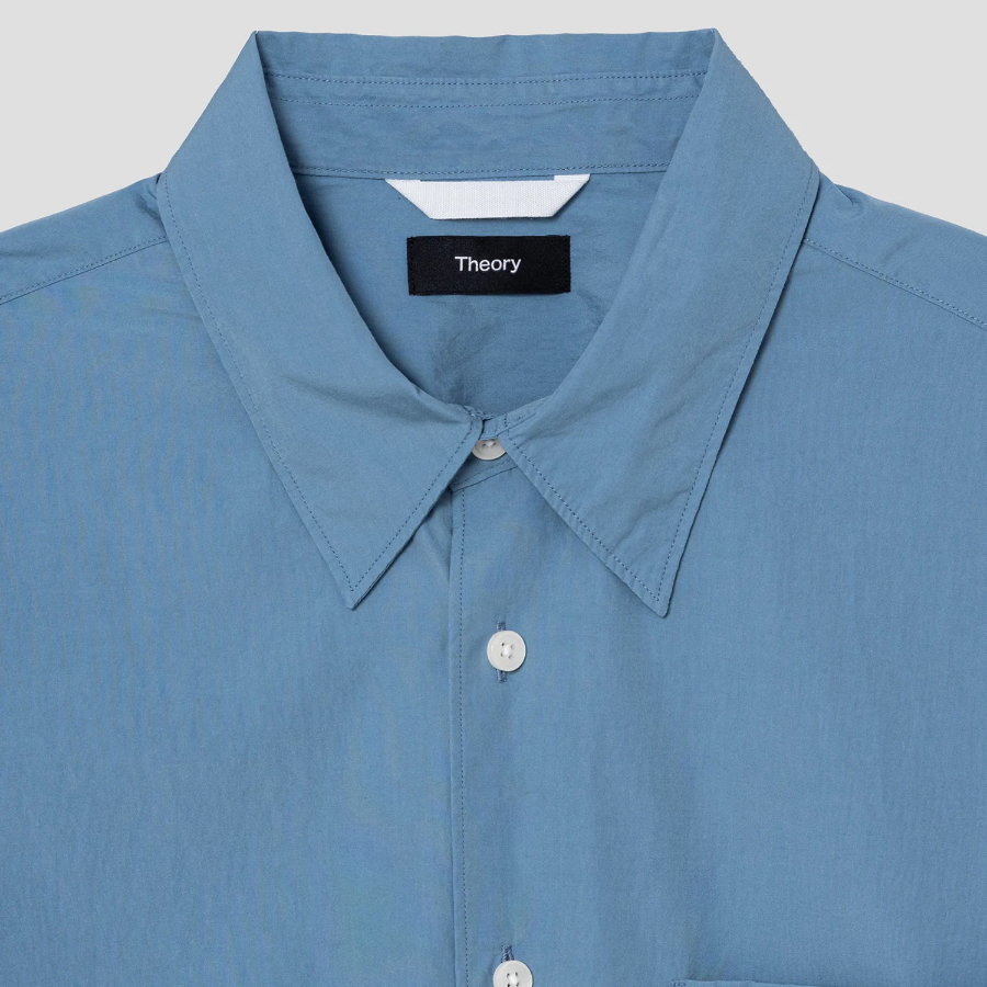 Theory Men Fluid Cotton Weekend Shirt - Rainstorm