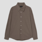 Theory Men Fluid Cotton Relaxed Shirt - Walnut