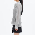 8 seconds Nylon Sheer Long Sleeve Shirt - Light Grey