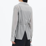 8 seconds Nylon Sheer Long Sleeve Shirt - Light Grey