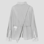 8 seconds Nylon Sheer Long Sleeve Shirt - Light Grey