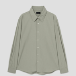 Theory Men Fluid Cotton Relaxed Shirt - Light Greenstone