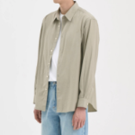 Theory Men Fluid Cotton Relaxed Shirt - Light Greenstone
