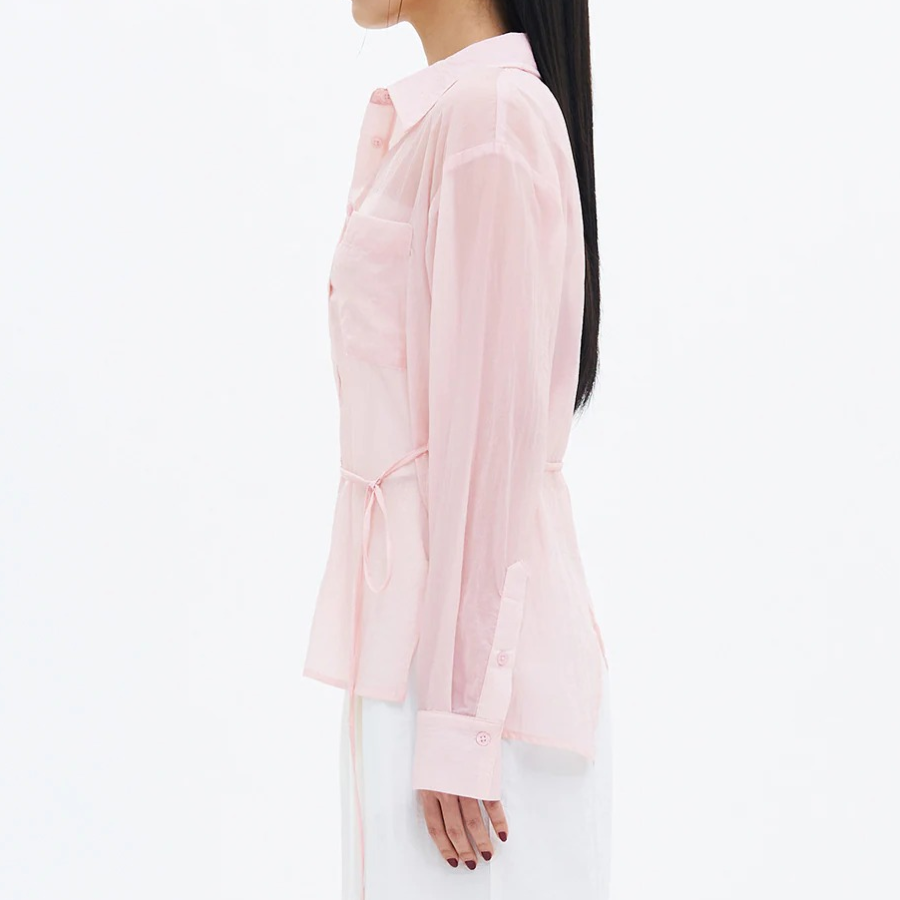 Theory Men Weekend Stripe Shirt - Baltic/White