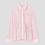 8 seconds Nylon Sheer Long Sleeve Shirt — Light Pink