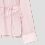 8 seconds Nylon Sheer Long Sleeve Shirt — Light Pink