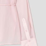 8 seconds Nylon Sheer Long Sleeve Shirt — Light Pink