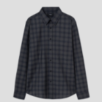 Theory Men Wool Irving Shirt - Charcoal Melange/Navy