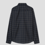 Theory Men Wool Irving Shirt - Charcoal Melange/Navy