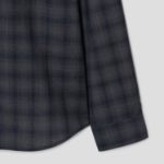 Theory Men Wool Irving Shirt - Charcoal Melange/Navy