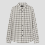 Theory Men Wool Irving Shirt - Sand/Walnut