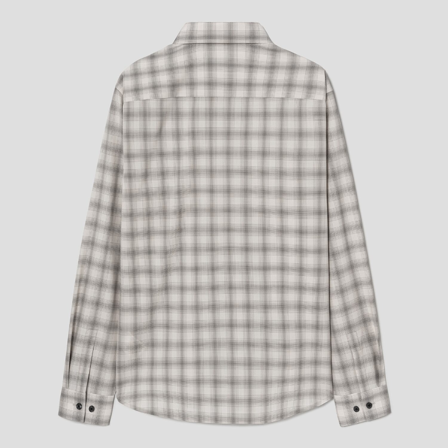Theory Men Wool Irving Shirt - Sand/Walnut