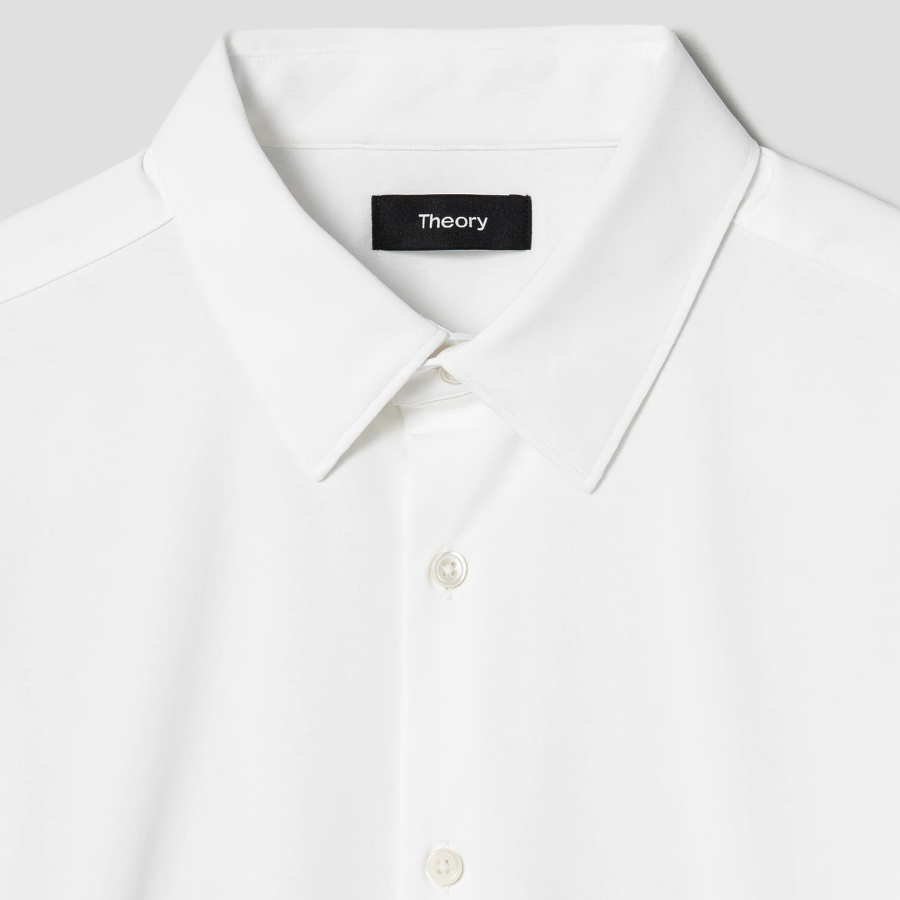 Theory Men Structure Knit Sylvain Shirt - White