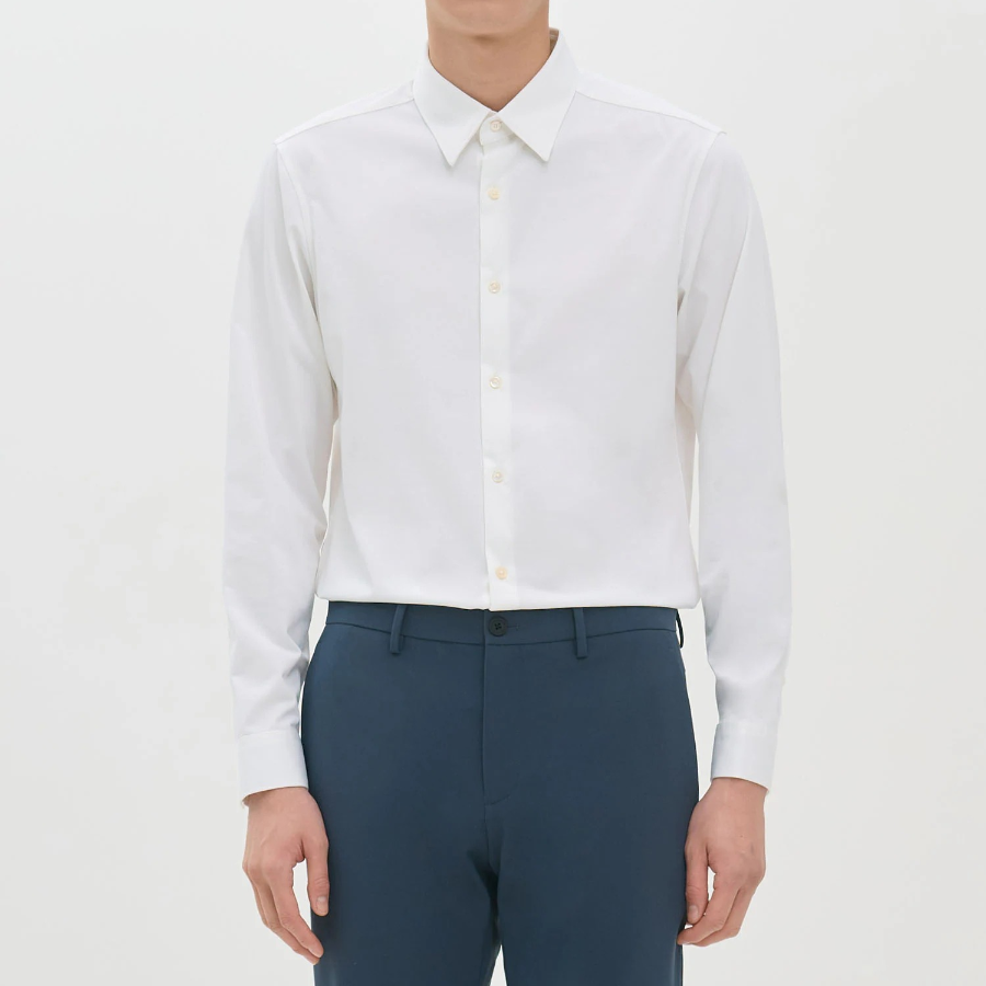 Theory Men Structure Knit Sylvain Shirt - White