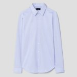 Theory Men Structure Knit Sylvain Shirt - Sky Blue