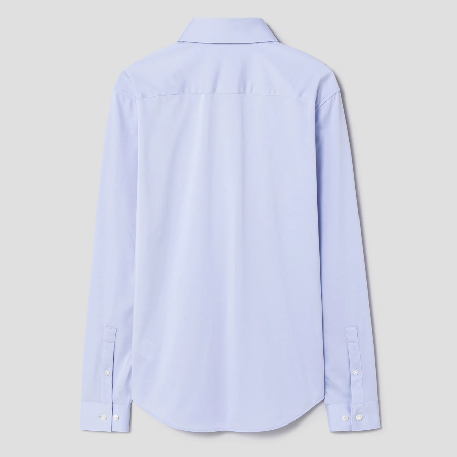 Theory Men Structure Knit Sylvain Shirt - Sky Blue