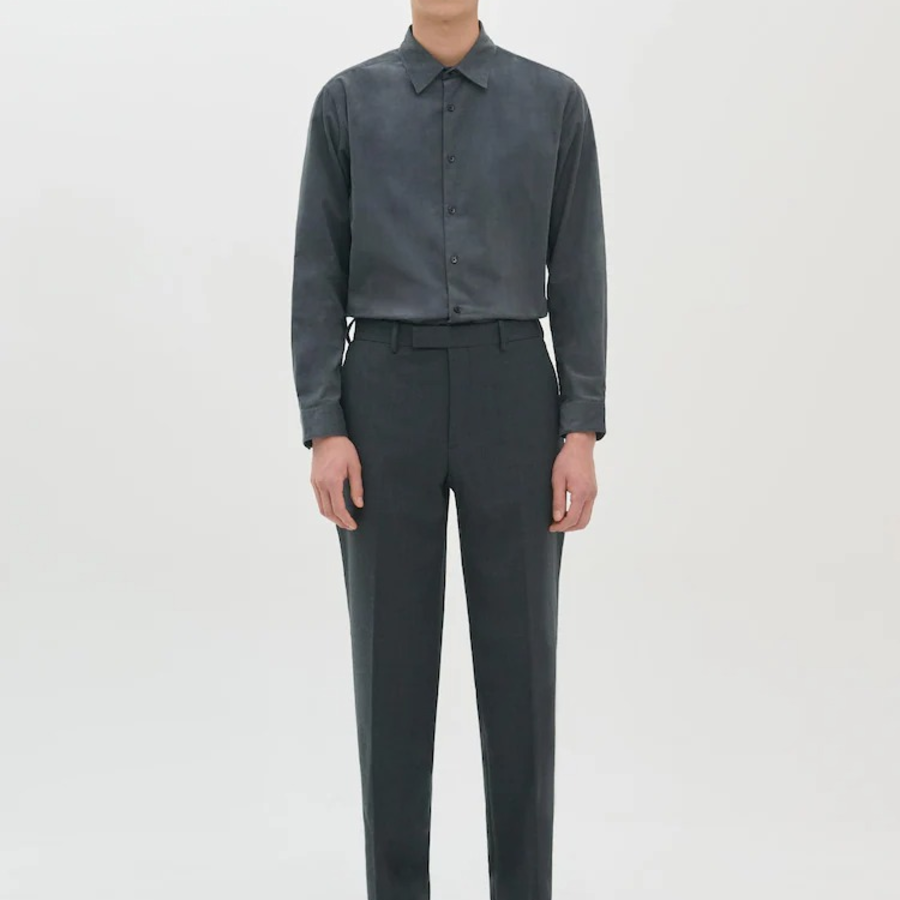 Theory Men Jazz Micro Cord Irving Shirt - Graphite