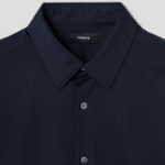 Theory Men Structure Knit Sylvain Shirt — Eclipse