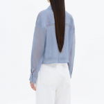 8 seconds Crinkle Long Sleeve Shirt — Sky Blue