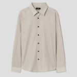 Theory Men Jazz Micro Cord Irving Shirt - Buff