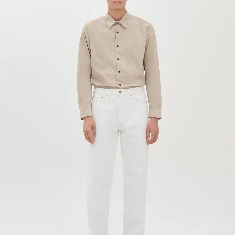 Theory Men Jazz Micro Cord Irving Shirt - Buff