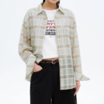 8 seconds Loose Fit Check Shirt — Mint