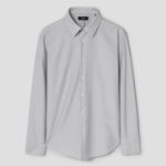 Theory Men Structure Knit Stripe Sylvain Shirt - Vapor Melange