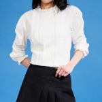 8 seconds Pintuck Balloon Blouse — White