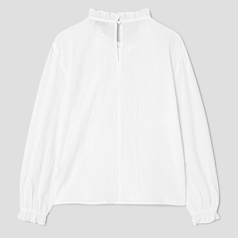 8 seconds Pintuck Balloon Blouse — White