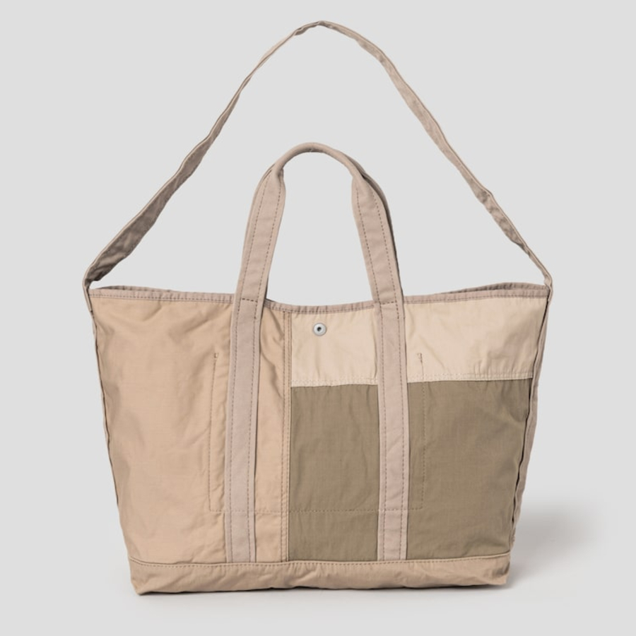 COMME des GARÇONS HOMME (Men) Cotton Nylon Rip Patchwork Garment Wash – Beige